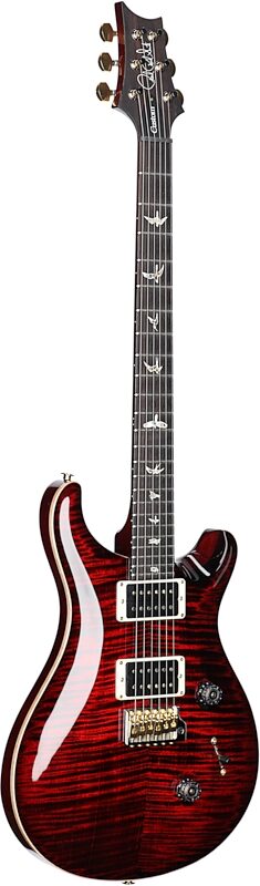 PRS Paul Reed Smith Custom 24 Pattern Thin 10-Top Electric Guitar (with Case), Fire Red Burst, Serial Number 0372871, Body Left Front