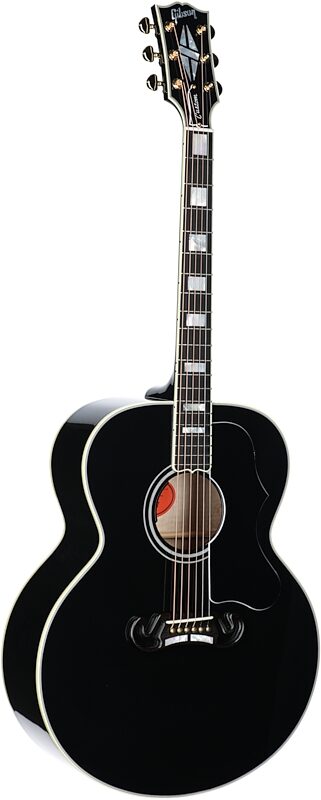 Gibson Custom Shop SJ200 Custom Jumbo Acoustic-Electric Guitar (with Case), Ebony, Serial Number 23173025, Body Left Front