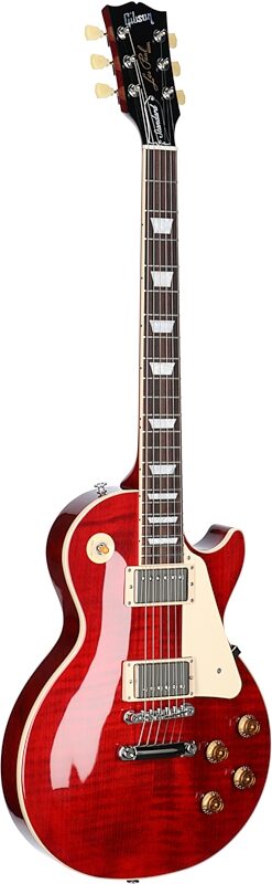 Gibson Les Paul Standard 50s Custom Color Electric Guitar, Figured Top (with Case), Cherry, Serial Number 223730423, Body Left Front