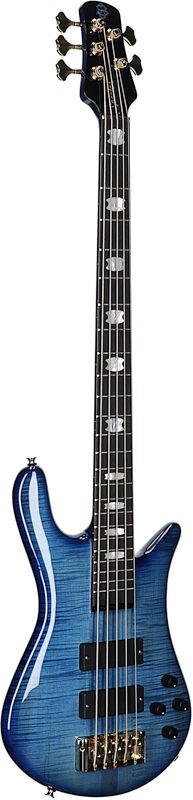 Spector Euro5 LT Electric Bass, 5-String (with Gig Bag), Blue Fade Gloss, Serial Number 21NB 20543, Body Left Front