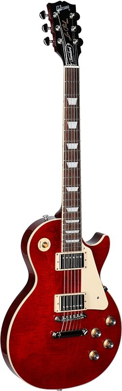 Gibson Les Paul Standard 60s Custom Color Electric Guitar, Figured Top (with Case), Cherry, Serial Number 223030203, Body Left Front