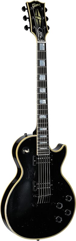 Gibson Custom Kirk Hammett 1989 Les Paul Custom Electric Guitar (with Case), Ebony, Serial Number KH 084, Body Left Front
