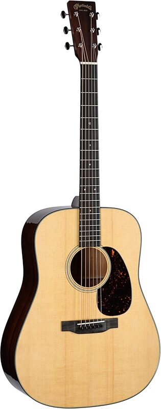 Martin D-18 Dreadnought Acoustic Guitar (with Case), Natural, Serial Number M2822160, Body Left Front