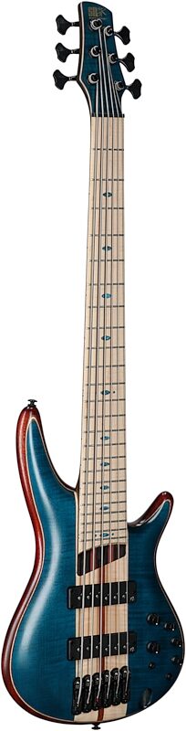 Ibanez Premium SR1426 Bass, 6-String (with Gig Bag), Caribbean Green, Serial Number 211P01231204238, Body Left Front