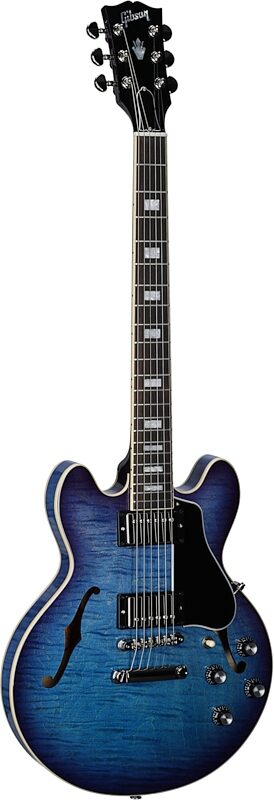 Gibson ES-339 Figured Electric Guitar (with Case), Blueberry Burst, Serial Number 204340163, Body Left Front