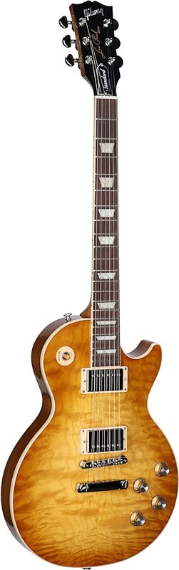 Gibson Exclusive Les Paul Standard 60s AAA Electric Guitar, Quilted Honeyburst, Serial Number 230530006, Body Left Front