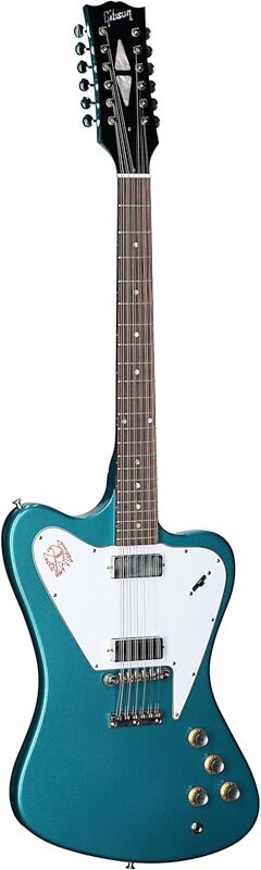 Gibson Custom Shop 1965 Non-Reverse Firebird V Electric Guitar, 12-String, Aqua, Serial Number CS401108, Body Left Front