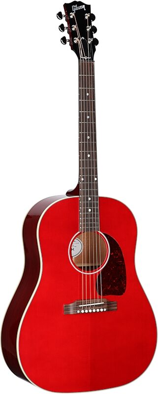 Gibson J-45 Standard Acoustic-Electric Guitar (with Case), Cherry, Serial Number 20744132, Body Left Front