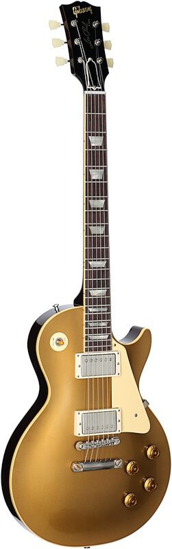 Gibson Custom 57 Les Paul Standard Goldtop VOS Electric Guitar (with Case), Gold Top with Dark Back, Serial Number 74814, Body Left Front