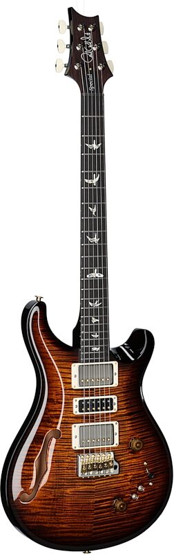 PRS Paul Reed Smith Special Semi-Hollow 10-Top Limited Edition Electric Guitar (with Case), Black Gold Burst, Serial Number 0378707, Body Left Front