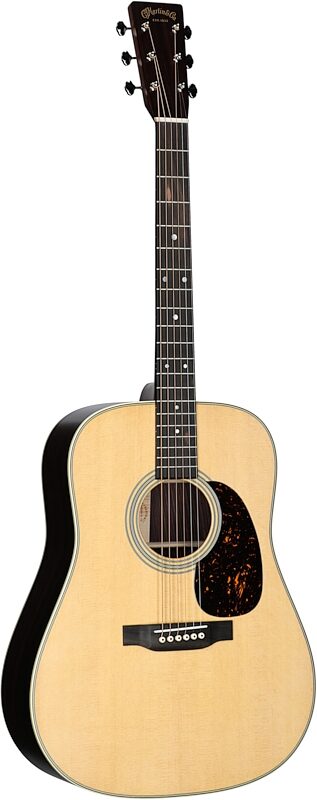 Martin D-28 Satin Acoustic Guitar (with Case), Natural, Serial Number M2837319, Body Left Front