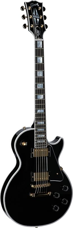 Gibson Les Paul Custom Electric Guitar (with Case), Ebony, Serial Number CS401360, Body Left Front