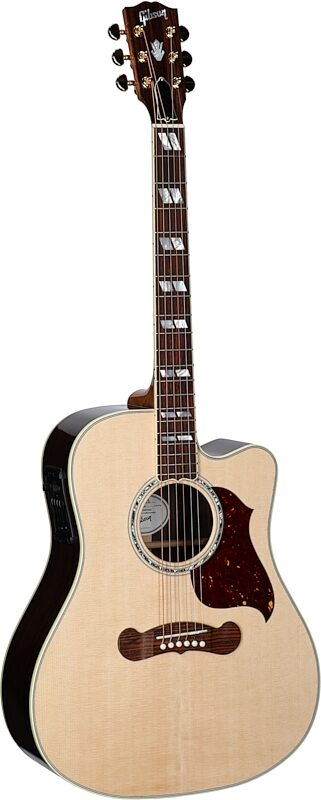 Gibson Songwriter Cutaway Acoustic-Electric Guitar (with Case), Antique Natural, Serial Number 21373063, Body Left Front