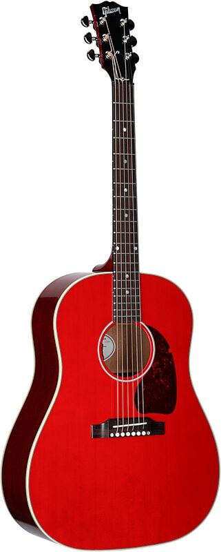 Gibson J-45 Standard Acoustic-Electric Guitar (with Case), Cherry, Serial Number 21004196, Body Left Front