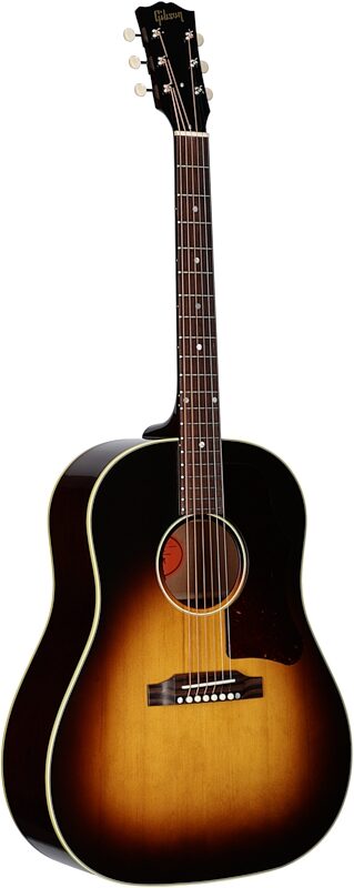 Gibson '50s J-45 Original Acoustic-Electric Guitar (with Case), Vintage Sunburst, Serial Number 20884091, Body Left Front