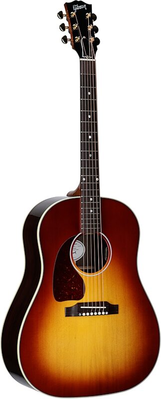 Gibson J45 Standard Left-Handed Rosewood Acoustic-Electric Guitar (with Case), Rosewood Burst, Serial Number 20964132, Body Left Front
