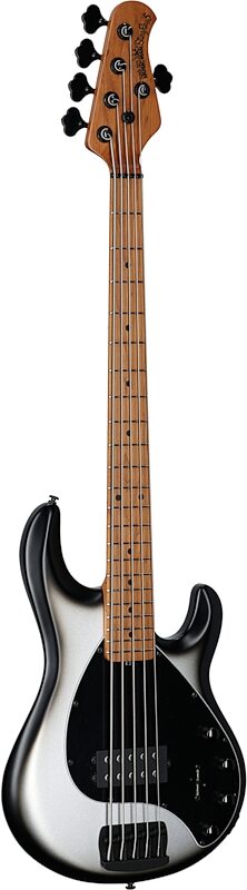 Ernie Ball Music Man StingRay 5 Special Electric Bass, 5-String (with Case), Black Rock, Serial Number K03704, Body Left Front