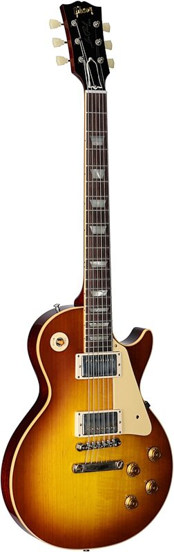 Gibson Custom 1958 Les Paul Standard Reissue Electric Guitar (with Case), Iced Tea Burst, Serial Number 84777, Body Left Front
