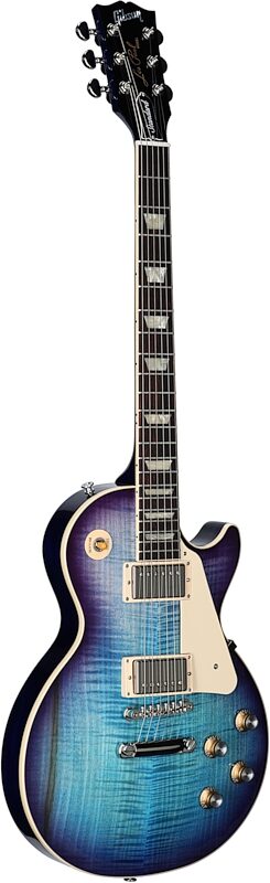 Gibson Les Paul Standard 60s Custom Color Electric Guitar, Figured Top (with Case), Blueberry Burst, Serial Number 211440221, Body Left Front