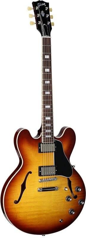 Gibson ES-335 Figured Electric Guitar (with Case), Iced Tea, Serial Number 211340001, Body Left Front