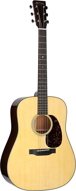 Martin D-18 Dreadnought Acoustic Guitar (with Case), Natural, Serial Number M2843871, Body Left Front