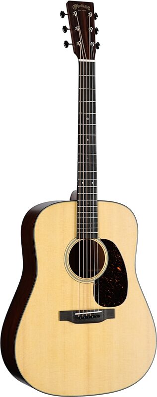 Martin D-18 Satin Acoustic Guitar (with Case), Natural, Serial Number M2852745, Body Left Front