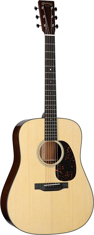 Martin D-18 Dreadnought Acoustic Guitar (with Case), Natural, Serial Number M2844030, Body Left Front