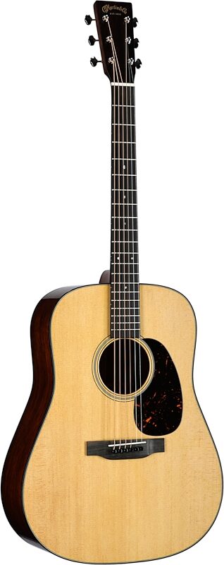 Martin D-18 Dreadnought Acoustic Guitar (with Case), Natural, Serial Number M2852922, Body Left Front