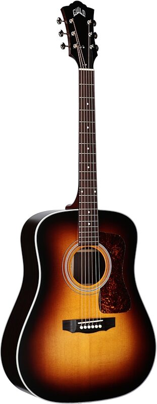 Guild D-50 Standard Dreadnought Acoustic Guitar, Antique Burst, Serial Number C240352, Body Left Front