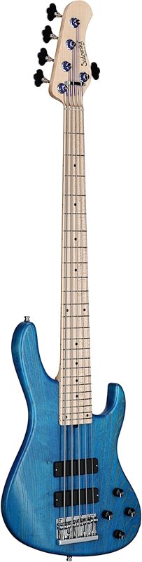 Sadowsky MetroLine 24-fret Modern Bass, 5-String (with Gig Bag), Ocean Blue, Serial Number SML D 004141-24, Body Left Front