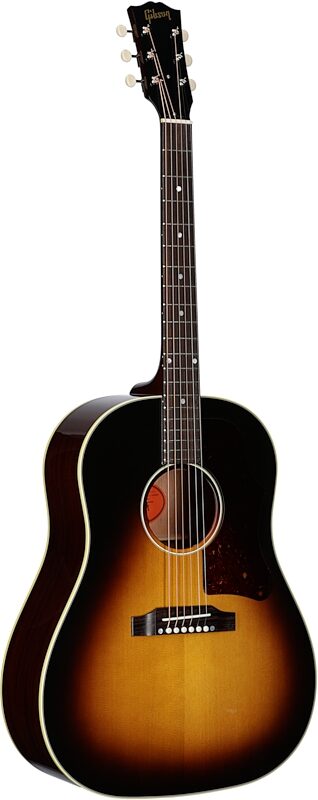 Gibson '50s J-45 Original Acoustic-Electric Guitar (with Case), Vintage Sunburst, Serial Number 21104080, Body Left Front