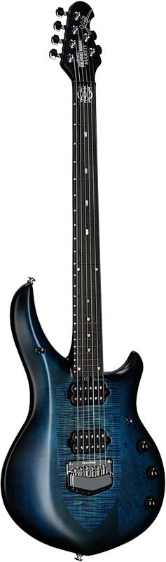 Ernie Ball Music Man Majesty 6 Electric Guitar (with Mono Gig Bag), Blue Silk, Serial Number M016889, Body Left Front