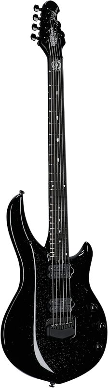Ernie Ball Music Man Majesty 6 Electric Guitar (with Mono Gig Bag), Black Frosting, Serial Number M018163, Body Left Front