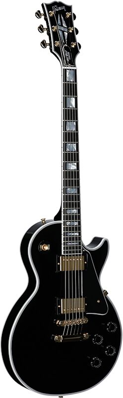 Gibson Les Paul Custom Electric Guitar (with Case), Ebony, Serial Number CS401781, Body Left Front