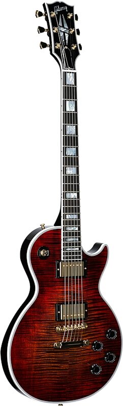 Gibson Custom Les Paul Axcess Figured Top Electric Guitar (with Case), Bengal Burst, Serial Number CS401870, Body Left Front