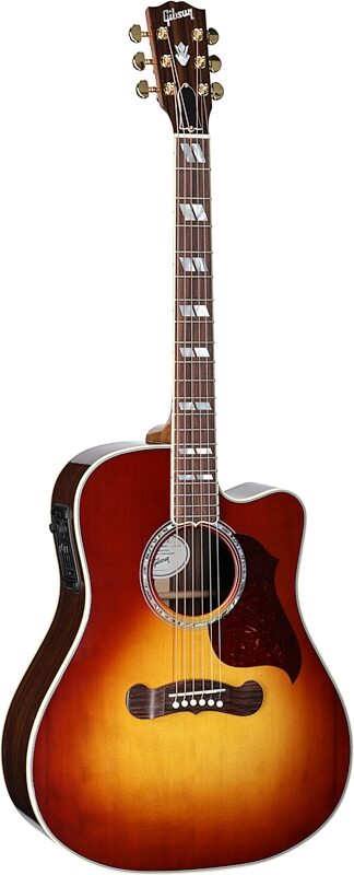 Gibson Songwriter Cutaway Acoustic-Electric Guitar (with Case), Rosewood Burst, Serial Number 21374018, Body Left Front