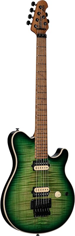 Ernie Ball Music Man Axis Electric Guitar (with Case), Matcha Flame, with Mono Bag, Serial Number H05267, Body Left Front