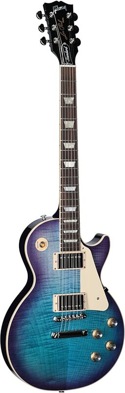 Gibson Les Paul Standard 60s Custom Color Electric Guitar, Figured Top (with Case), Blueberry Burst, Serial Number 230530192, Body Left Front