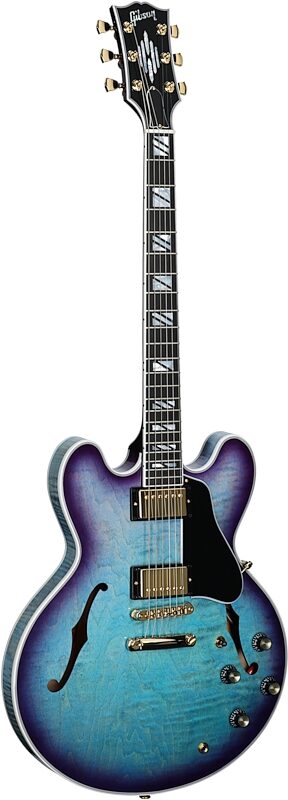 Gibson ES-335 Supreme Figured Top Electric Guitar (with Case), Blueberry Burst, Serial Number 211440268, Body Left Front