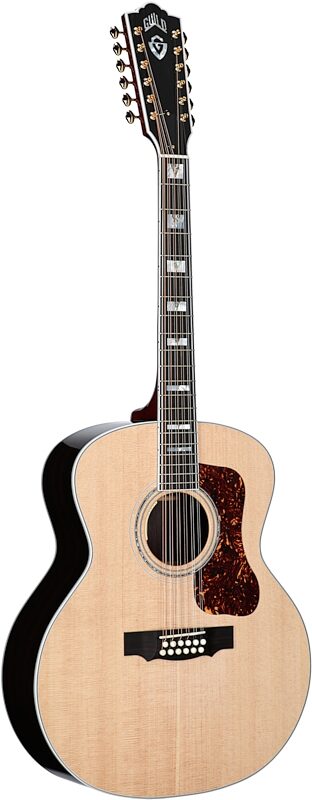Guild F-512E Acoustic-Electric Guitar, 12-String (with Case), Natural, Serial Number C240472, Body Left Front