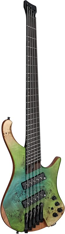 Ibanez EHB1505 Bass Guitar, 5-String (with Gig Bag), Ocean Inlet Flat, Serial Number I240300512, Body Left Front