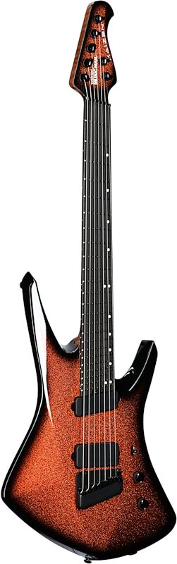 Ernie Ball Music Man Kaizen 7 Electric Guitar (with Case), Ember Burst, Serial Number S10101, Body Left Front