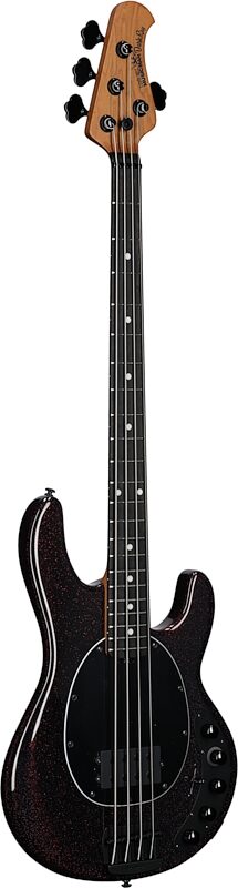 Ernie Ball Music Man DarkRay Electric Bass (with Mono Soft Case), Dark Rainbow, Serial Number S10553, Body Left Front