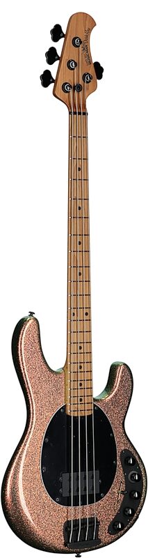 Ernie Ball Music Man DarkRay Electric Bass (with Mono Soft Case), Gold Bar, Serial Number S10543, Body Left Front