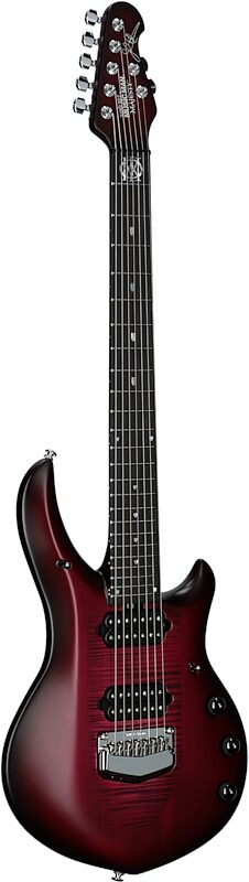 Ernie Ball Music Man Majesty 7 Electric Guitar, 7-String (with Mono Gig Bag), Amaranth, Serial Number M018365, Body Left Front