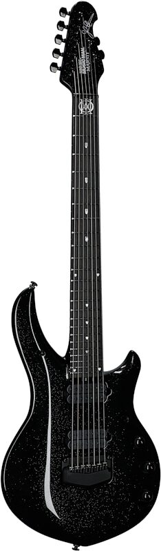 Ernie Ball Music Man Majesty 7 Electric Guitar, 7-String (with Mono Gig Bag), Black Frosting, Serial Number M018430, Body Left Front