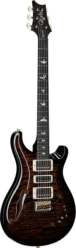 PRS Paul Reed Smith Special Semi-Hollow 10-Top Limited Edition Electric Guitar (with Case), Black Gold Burst, Serial Number 0385743, Body Left Front