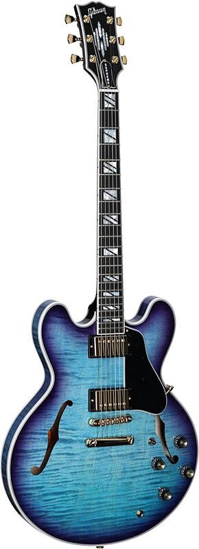 Gibson ES-335 Supreme Figured Top Electric Guitar (with Case), Blueberry Burst, Serial Number 213140071, Body Left Front