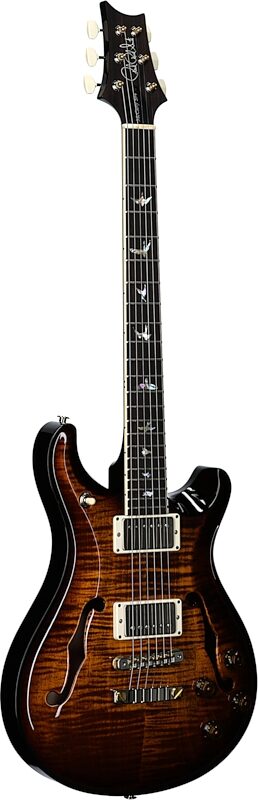 PRS Paul Reed Smith McCarty 594 Hollowbody II Electric Guitar, Black Gold Burst, Serial Number 0384872, Body Left Front