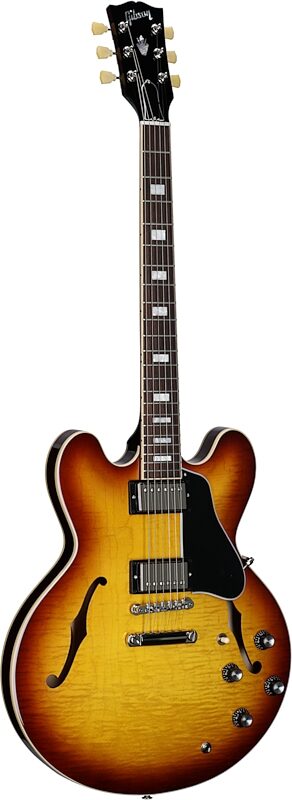 Gibson ES-335 Figured Electric Guitar (with Case), Iced Tea, Serial Number 213740048, Body Left Front